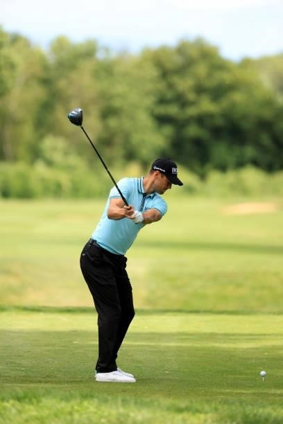 Picture number 3 in a swing sequence of Martin Kaymer of Germany during the second round of The BMW International Open at Golfclub Munchen Eichenried...