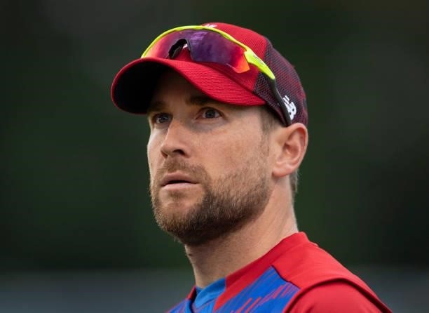 Dawid Malan of England during the 2nd T20I between England and Sri Lanka at Sophia Gardens on June 24, 2021 in Cardiff, Wales.
