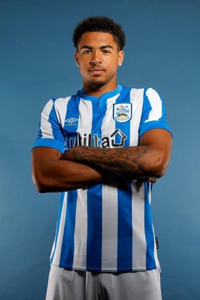 Levi Colwill signs for Huddersfield Town on a season-long loan from Chelsea on June 25, 2021 in Huddersfield, England.