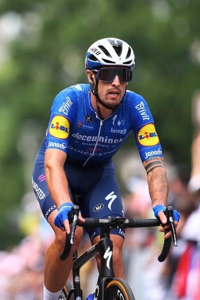 Mattia Cattaneo of Italy and Team Deceuninck - Quick-Step at arrival during the 108th Tour de France 2021, Stage 1 a 197,8km stage from Brest to...