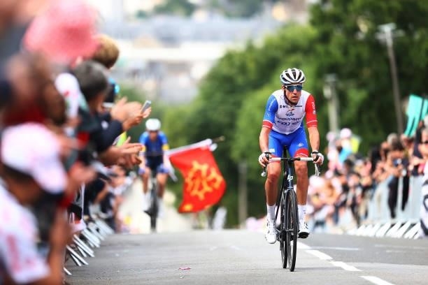 Bruno Armirail of France and Team Groupama - FDJ at arrival during the 108th Tour de France 2021, Stage 1 a 197,8km stage from Brest to Landerneau -...