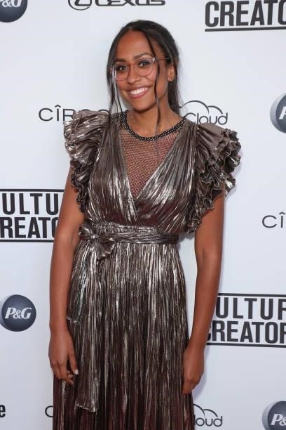 Jensen McRae attends Culture Creators Hosts 5th Annual Innovators & Leaders Awards Brunch at The Beverly Hilton on June 26, 2021 in Beverly Hills,...