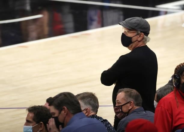 Actor Billy Crystal looks on during the second half in game four of the Western Conference Finals between the Phoenix Suns and the LA Clippers at...