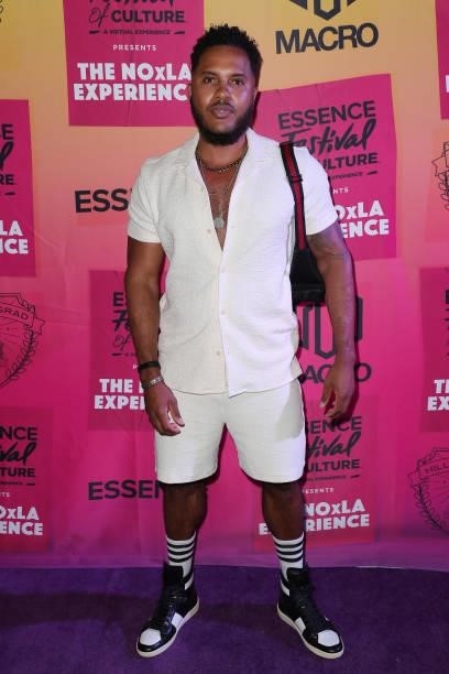 Aaron Bastian attends the ESSENCE/Hillman Grad/Macro NOxLA Experience Watch Party Soiree in honor of the first weekend of the virtual 2021 ESSENCE...