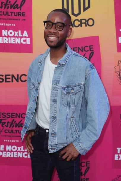 Kudzi Chikumbu attends the ESSENCE/Hillman Grad/Macro NOxLA Experience Watch Party Soiree in honor of the first weekend of the virtual 2021 ESSENCE...