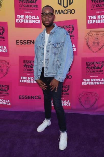 Kudzi Chikumbu attends the ESSENCE/Hillman Grad/Macro NOxLA Experience Watch Party Soiree in honor of the first weekend of the virtual 2021 ESSENCE...