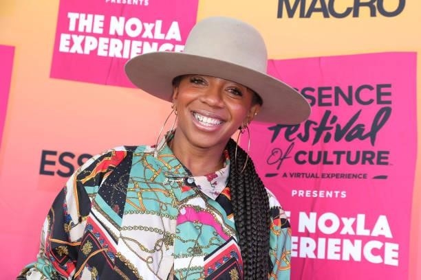 Lauren Carothers attends the ESSENCE/Hillman Grad/Macro NOxLA Experience Watch Party Soiree in honor of the first weekend of the virtual 2021 ESSENCE...