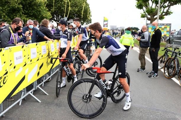 Carlos Barbero of Spain and Team Qhubeka NextHash at start during the 108th Tour de France 2021, Stage 2 a 183,5km stage from Perros-Guirec to...