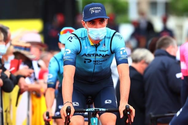 Alex Aranburu of Spain and Team Astana - Premier Tech at start during the 108th Tour de France 2021, Stage 2 a 183,5km stage from Perros-Guirec to...