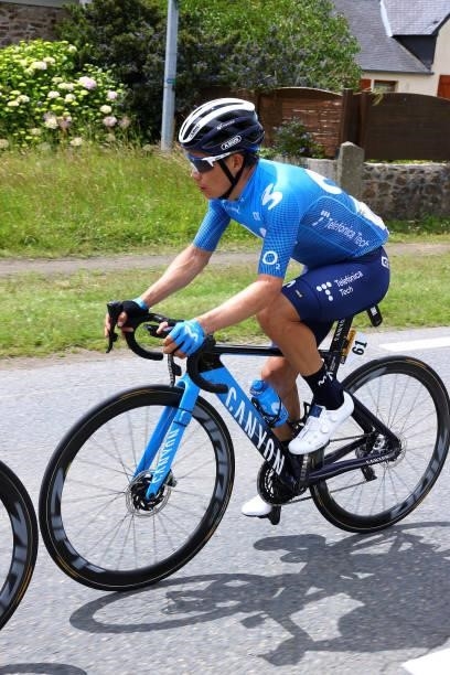 Miguel Ángel López of Colombia and Movistar Team during the 108th Tour de France 2021, Stage 2 a 183,5km stage from Perros-Guirec to Mûr-de-Bretagne...