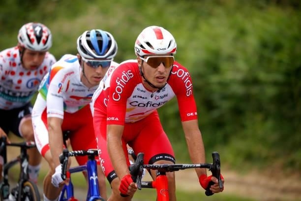 Anthony Perez of France and Team Cofidis in breakaway during the 108th Tour de France 2021, Stage 2 a 183,5km stage from Perros-Guirec to...