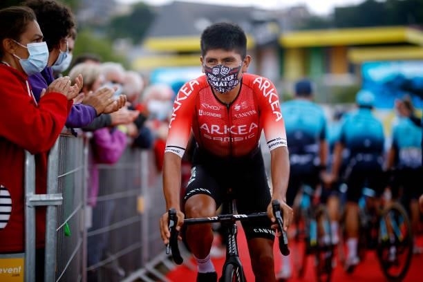 Nairo Quintana of Colombia and Team Arkéa Samsic at start during the 108th Tour de France 2021, Stage 2 a 183,5km stage from Perros-Guirec to...