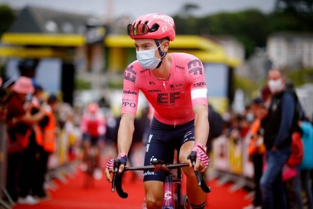 Neilson Powless of The United States and Team EF Education - Nippo at start during the 108th Tour de France 2021, Stage 2 a 183,5km stage from...