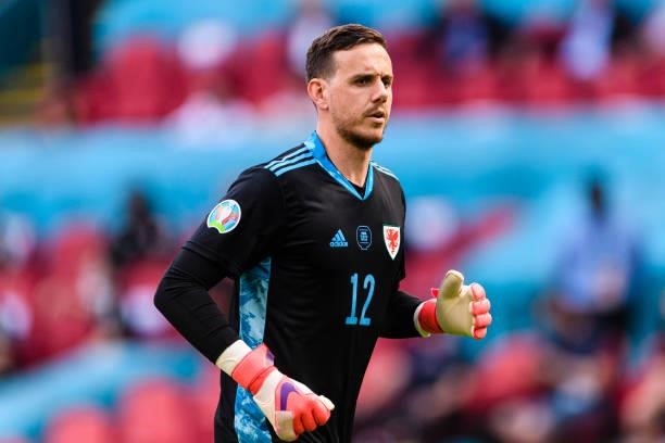 Goalkeeper Danny Ward of Wales getting into the field during the UEFA Euro 2020 Championship Round of 16 match between Wales and Denmark at Johan...