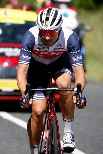 Edward Theuns of Belgium and Team Trek - Segafredo in breakaway during the 108th Tour de France 2021, Stage 2 a 183,5km stage from Perros-Guirec to...