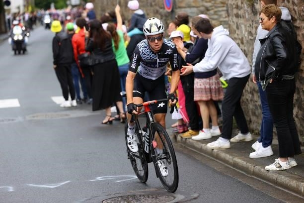 Simon Clarke of Australia and Team Qhubeka NextHash in the Breakaway during the 108th Tour de France 2021, Stage 2 a 183,5km stage from Perros-Guirec...
