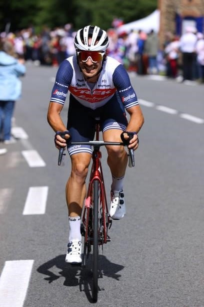 Edward Theuns of Belgium and Team Trek - Segafredo in breakaway during the 108th Tour de France 2021, Stage 2 a 183,5km stage from Perros-Guirec to...