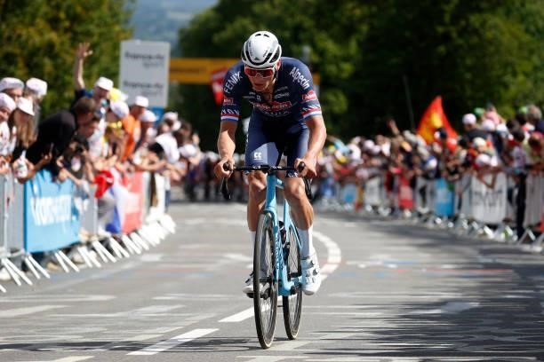 Mathieu Van Der Poel of The Netherlands and Team Alpecin-Fenix attack in breakaway during the 108th Tour de France 2021, Stage 2 a 183,5km stage from...