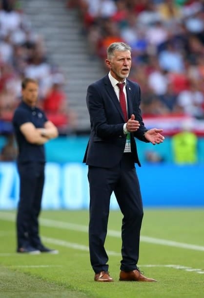 Jaroslav Silhavy, Head Coach of Czech Republic reacts during the UEFA Euro 2020 Championship Round of 16 match between Netherlands and Czech Republic...