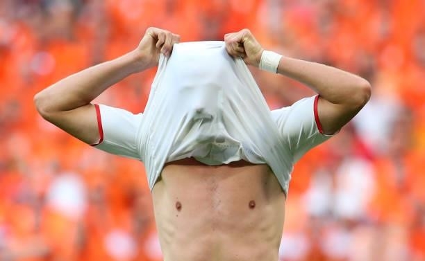 Antonin Barak of Czech Republic reacts after missing a chance during the UEFA Euro 2020 Championship Round of 16 match between Netherlands and Czech...