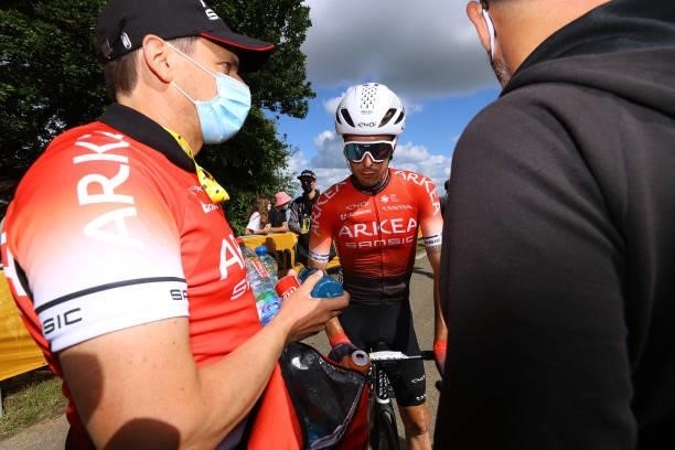 Élie Gesbert of France and Team Arkéa Samsic at arrival during the 108th Tour de France 2021, Stage 2 a 183,5km stage from Perros-Guirec to...