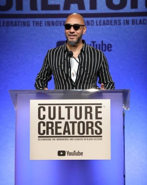 Swizz Beatz accepts the Icon Award at the Culture Creators Innovators & Leaders Awards at The Beverly Hilton on June 26, 2021 in Beverly Hills,...