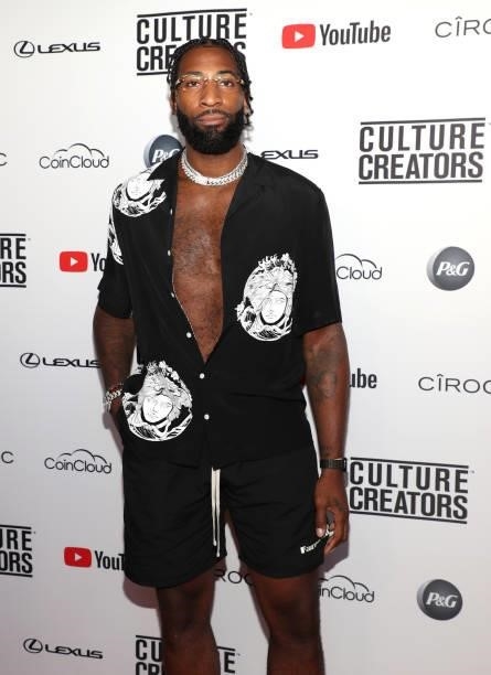 Player Andre Drummond attends the Culture Creators Innovators & Leaders Awards at The Beverly Hilton on June 26, 2021 in Beverly Hills, California.