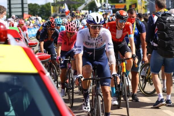 Michael Woods of Canada and Team Israel Start-Up Nation at arrival during the 108th Tour de France 2021, Stage 2 a 183,5km stage from Perros-Guirec...