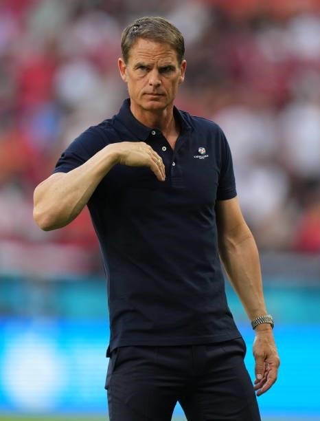Frank de Boer, Head Coach of Netherlands reacts during the UEFA Euro 2020 Championship Round of 16 match between Netherlands and Czech Republic at...