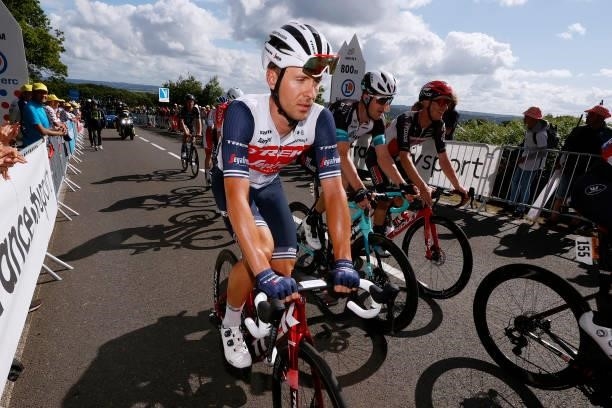 Edward Theuns of Belgium and Team Trek - Segafredo during the 108th Tour de France 2021, Stage 2 a 183,5km stage from Perros-Guirec to...