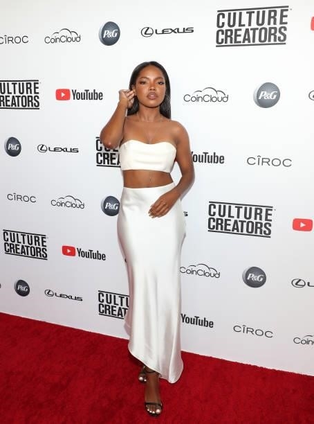 Ryan Destiny attends the Culture Creators Innovators & Leaders Awards at The Beverly Hilton on June 26, 2021 in Beverly Hills, California.