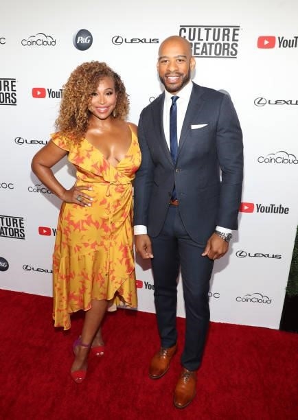 Hosts Tanika Ray and Demarco Morgan attend the Culture Creators Innovators & Leaders Awards at The Beverly Hilton on June 26, 2021 in Beverly Hills,...