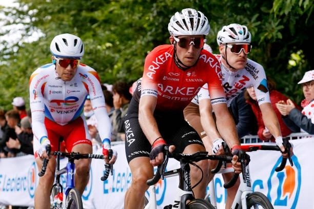 Anthony Delaplace of France and Team Arkéa Samsic & Dorian Godon of France and AG2R Citroën Team during the 108th Tour de France 2021, Stage 2 a...