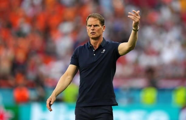 Frank de Boer, Head Coach of Netherlands reacts during the UEFA Euro 2020 Championship Round of 16 match between Netherlands and Czech Republic at...