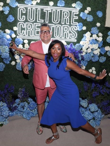 Joseph Solis and Joi Brown attend the Culture Creators Innovators & Leaders Awards at The Beverly Hilton on June 26, 2021 in Beverly Hills,...