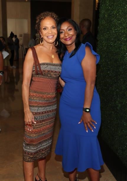 Sylvia Rhone and Joi Brown attend the Culture Creators Innovators & Leaders Awards at The Beverly Hilton on June 26, 2021 in Beverly Hills,...