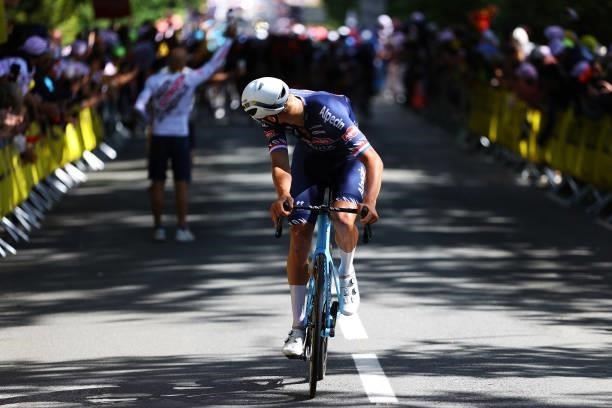 Mathieu Van Der Poel of The Netherlands and Team Alpecin-Fenix attack in breakaway during the 108th Tour de France 2021, Stage 2 a 183,5km stage from...
