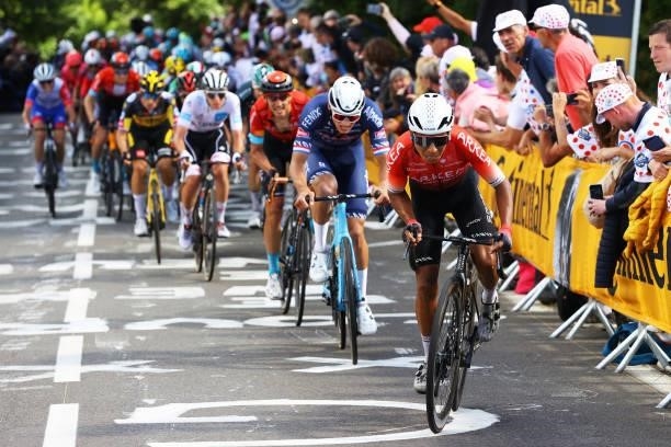 Nairo Quintana of Colombia and Team Arkéa Samsic attack in breakaway during the 108th Tour de France 2021, Stage 2 a 183,5km stage from Perros-Guirec...