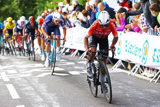 Nairo Quintana of Colombia and Team Arkéa Samsic attack in breakaway during the 108th Tour de France 2021, Stage 2 a 183,5km stage from Perros-Guirec...