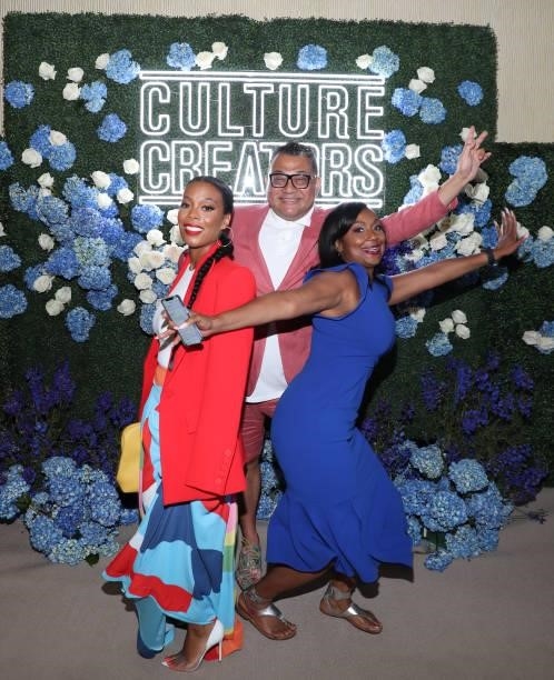Igrid Best, Joseph Solis and Joi Brown attend the Culture Creators Innovators & Leaders Awards at The Beverly Hilton on June 26, 2021 in Beverly...