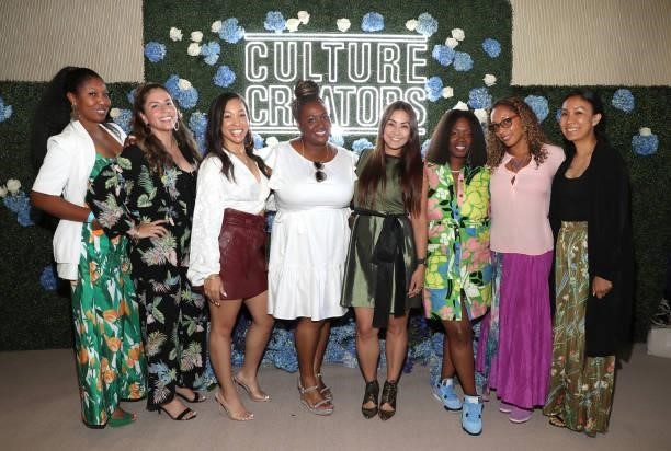 Marquetta Moore, Erika Montez, Sierra Lever, Mjeema Pickett, Sarah K, Phylicia Fant, Sing Lathan and Caroline Yim attend the Culture Creators...