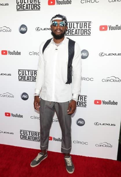 Kenneth Faried attends the Culture Creators Innovators & Leaders Awards at The Beverly Hilton on June 26, 2021 in Beverly Hills, California.