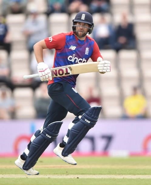 Dawid Malan of England bats during the T20 International Series Third T20I match between England and Sri Lanka at Ageas Bowl on June 26, 2021 in...