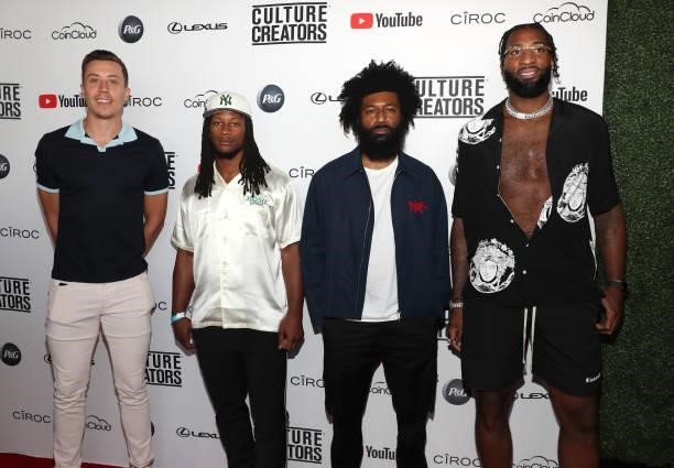 Duncun Robinson, Todd Gurley III, Amondo Redmund and Andre Drummond attend the Culture Creators Innovators & Leaders Awards at The Beverly Hilton on...