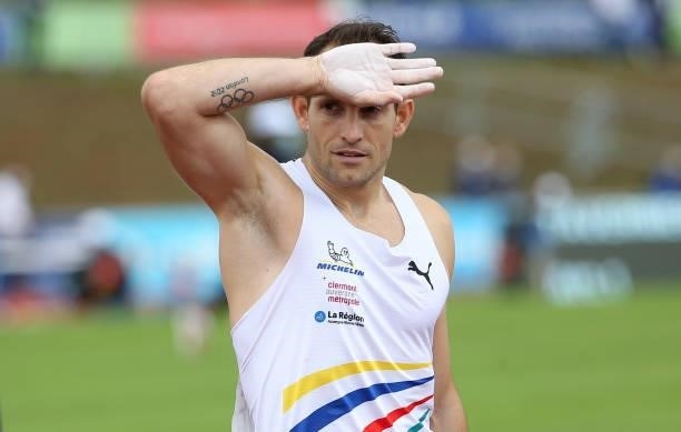Renaud Lavillenie during day 3 of the 2021 French Athletics Championships at Stade Josette et Roger Mikulak on June 27, 2021 in Angers, France.