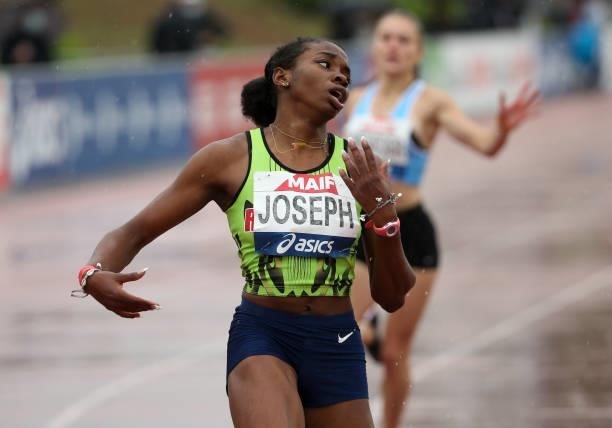 Gemima Joseph during day 3 of the 2021 French Athletics Championships at Stade Josette et Roger Mikulak on June 27, 2021 in Angers, France.