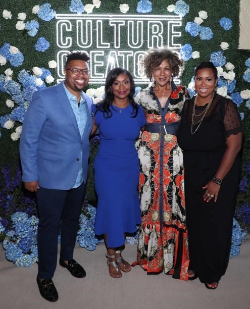 Quentin James, Joi Brown Debra Langford and Stefanie Brown James attend the Culture Creators Innovators & Leaders Awards at The Beverly Hilton on...