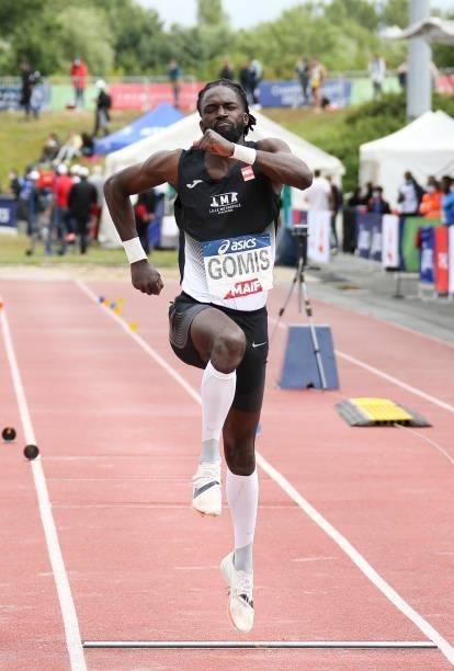 Kafetien Gomis during day 3 of the 2021 French Athletics Championships at Stade Josette et Roger Mikulak on June 27, 2021 in Angers, France.