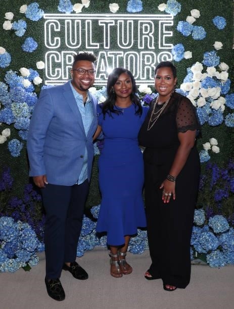 Quentin James, Joi Brown and Stefanie Brown James attend the Culture Creators Innovators & Leaders Awards at The Beverly Hilton on June 26, 2021 in...