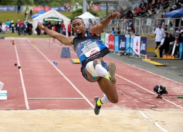 Yann Randrianasolo during day 3 of the 2021 French Athletics Championships at Stade Josette et Roger Mikulak on June 27, 2021 in Angers, France.